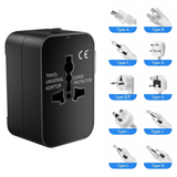 Adaptateur de voyage universel prise Anglaise UK Europe USA Austalie Japon - 2 Ports USB pour chargement