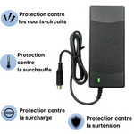 Chargeur Trottinette Secteur Cable  42V Xiaomi / Ninebot Kickscooter / Segway