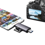 Adaptateur Lecteur de carte SD / Micro SD avec  USB-C / USB OTG