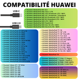Cable usb 2.0 vers usb-c Noir Huawei Tablette (20cm)