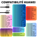 Cable usb 2.0 vers usb-c Noir Huawei (20cm)