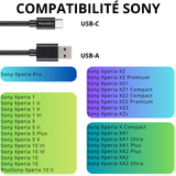 Cable usb-c noir Sony (1 mètre)