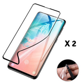 Lot 2 Films Plastique Incurve Bord Noir Samsung S10 | Phonillico
