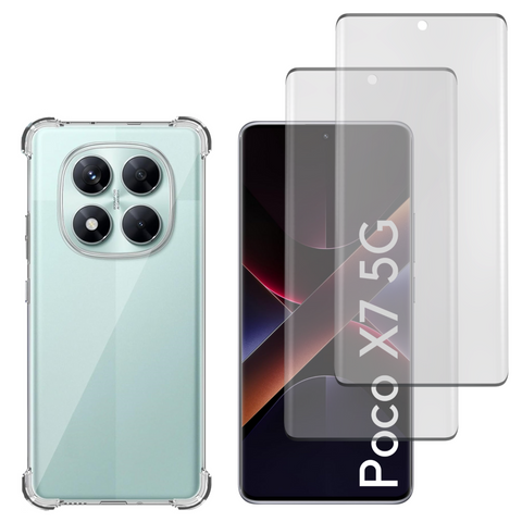 pack-xiaomi-poco-x7-5g-coque-antichoc-verre-trempe | Phonillico