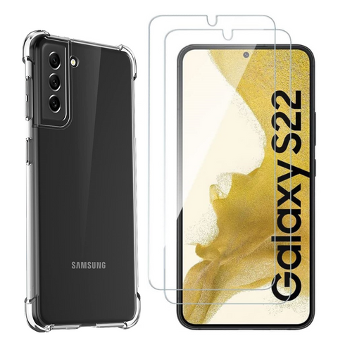 pack-samsung-galaxy-s22-coque-antichoc-verre-trempe | Phonillico