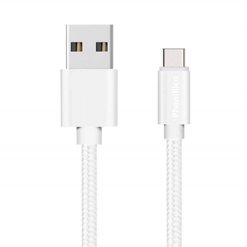 Cable Nylon Argent Type USB C Nokia | Phonillico