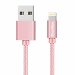 Cable Nylon Rose iPhone | Phonillico