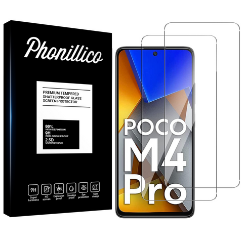 Lot 2 Verres Trempé Xiaomi Poco M4 Pro 4G - Phonillico