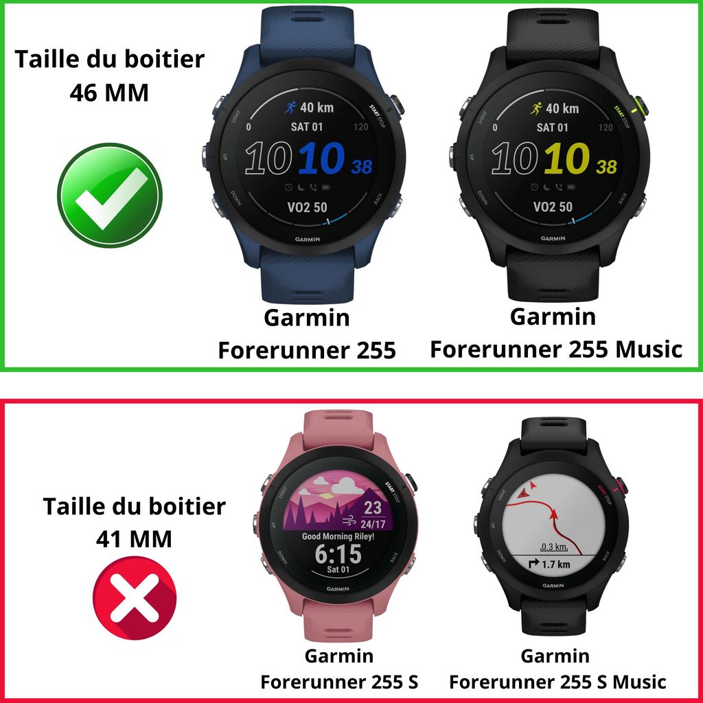 Lot De 4 Films Verre Trempé 9H Pour Garmin Forerunner 45/45S/55/245/645 - Anti-rayures, Haute Transparence - 7