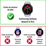 Lot 2 Verres Trempé Samsung Watch 5 Pro 45mm