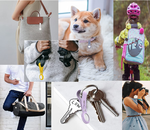 porte-clés airtag long blanc