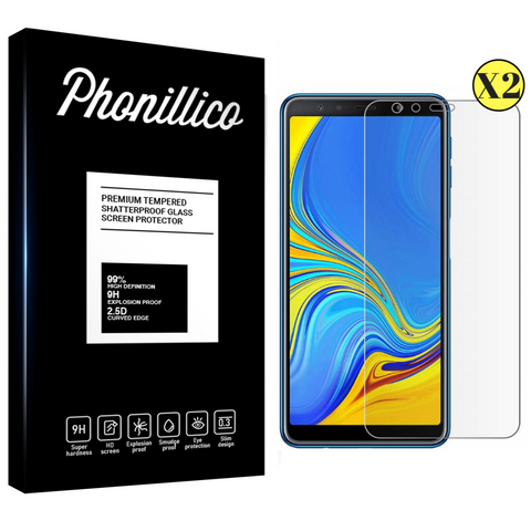 Lot 2 Verres Trempé Samsung A7 2018 - Phonillico